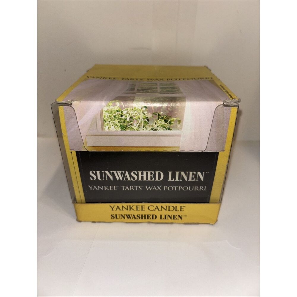 Yankee Candle SUNWASHED LINEN Lot of 24 Wax Potpourri Tart Melts RETIRED SEALED